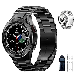 1 pcs Smart Watch Band for Samsung Galaxy Watch 5 40/44MM Watch 5 Pro 45MM Watch 4 Classic 42/46mm Watch 4 40/44mm 20mm Stainless Steel Smartwatch Strap Waterproof Adjustable Breathable Metal Band Lightinthebox