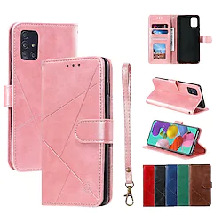 Magnetic Leather Flip Case For Samsung Galaxy S20 FE A60 A50 S8 S9 Plus S10 Note 20 Ultra J2 J4 J6 2018 Wallet Card Holder with Stand Full Body Cases Lines Waves Solid Colored PU Leather Lightinthebox