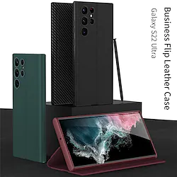 Phone Case For Samsung Galaxy Flip S22 Ultra with Stand Shockproof Dustproof Solid Colored TPU Lightinthebox