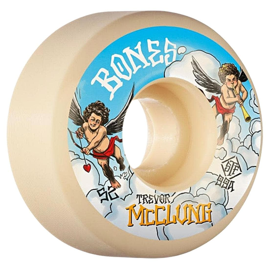 Bones Trevor McCherubs 52mm V1 STF Skateboard Wheels - White