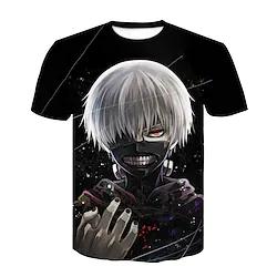 Inspired by Tokyo Ghoul Cosplay Cartoon Manga Back To School 3D Harajuku Graphic Kawaii T-shirt For Men's Women's Adults' 3D Print 100% Polyester Lightinthebox