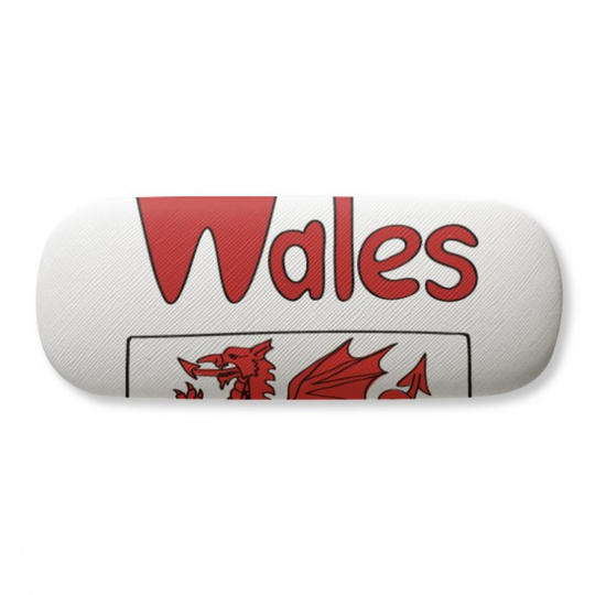 Wales National Flag Red Green Pattern Glasses Case Eyeglasses Hard Shell Storage Spectacle Box