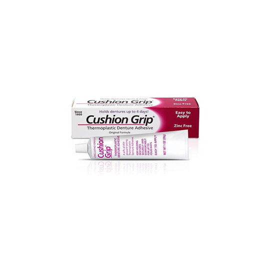 Cushion Grip - A Soft Pliable Thermoplastic Denture Adhesive for Refitting and Tightening 1 Oz (28 Grams) ...