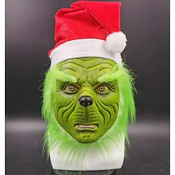 Santa Claus Grinch Face Mask Unisex Christmas Christmas Christmas Eve Kid's Adults' Party Christmas 100% standard food soft silicon Mask Lightinthebox