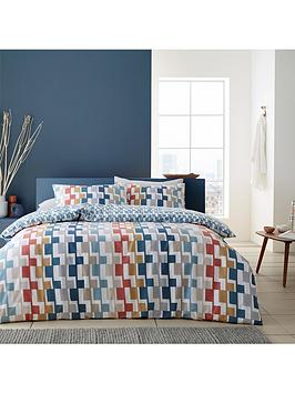 Bianca Cottonsoft Bianca Fine Linens Dakota Geo Egyptian Cotton Duvet Cover Set - Bright