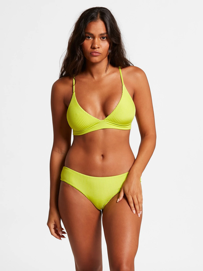 Women's Volcom Simply Rib Triangle Bikini Top - Lime