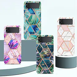 Phone Case For Samsung Galaxy Flip Z Flip 4 IMD Flip Shockproof Marble PC Lightinthebox
