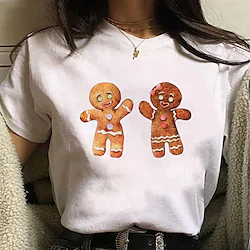 Inspired by Christmas Gingerbread Man T-shirt Cartoon Manga Anime Classic Street Style T-shirt For Men's Women's Unisex Adults' Hot Stamping 100% Polyester Lightinthebox