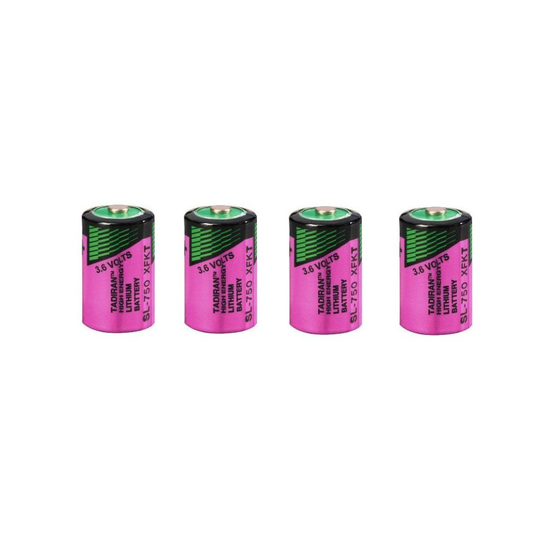 White Tadiran SL-750/S 4x High Energy Lithium Battery SL-750S (1/2 AA) in Safe Battery Box - More Power +