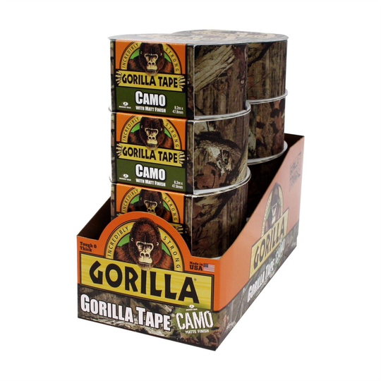 Gorilla Camo Tape - 8m - Display Pack Of 8