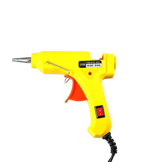 (Yellow, US) 20W 100V-240V High Temperature Hot Melt Glue Guns Automatic Heating Power Fast Heat Tool