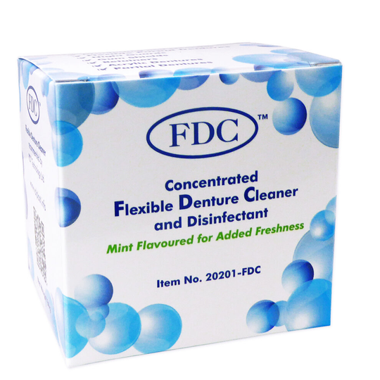 (2 Boxes (6 Month Supply)) Flexible Denture Cleaner FDC ~ 12 Sachets 3 Months Cleaning
