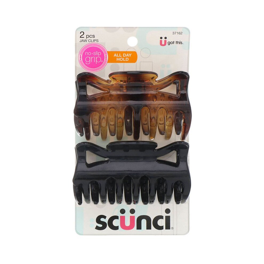 Scunci, No Slip Grip, Jaw Clips, All Day Hold, 2 Jaw Clips