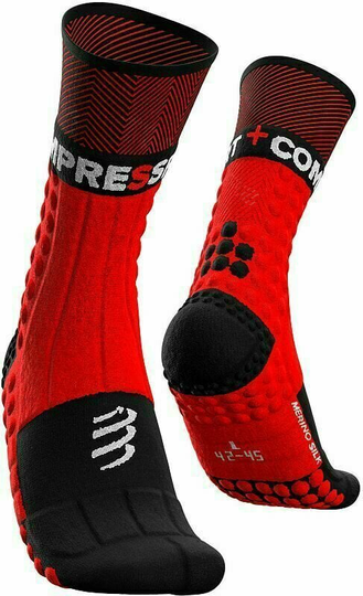 Compressport Pro Racing Socks Winter Trail Black-Red T4