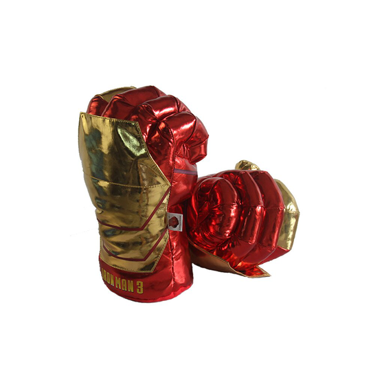 (Iron Man) 1Pair Spider-Man Hulk Plush Gloves Boxing Gloves Cosplay Kids Toys Gift