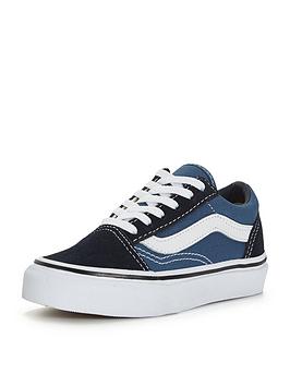 Vans Old Skool Childrens Boy Trainers-Navy