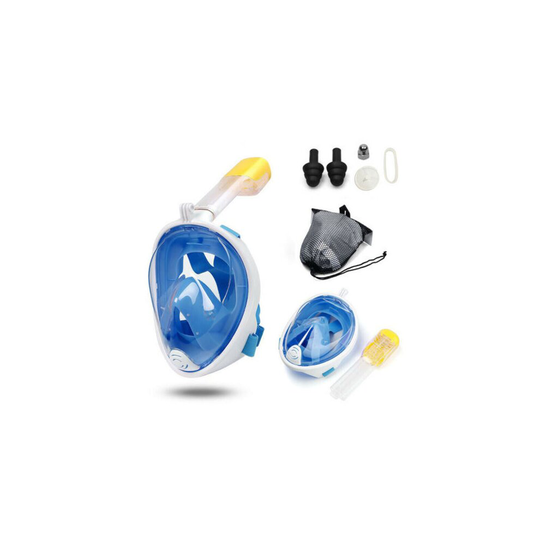 (S/M) Full Face Diving Mask Swimming Scuba Snorkel Pipe