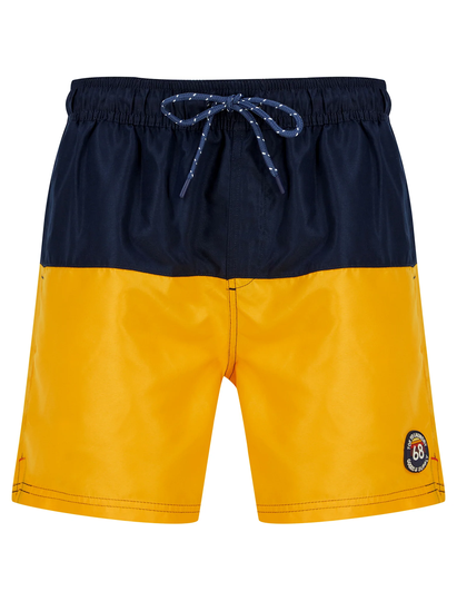Swim Shorts Townsend Block Colour Microfibre Swim Shorts in Golden Rod - Tokyo Laundry / S - Tokyo Laundry