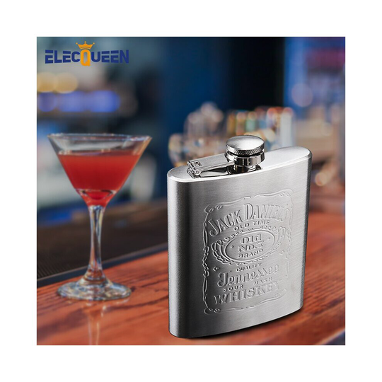 Hip Flask 7oz set Portable Stainless Steel Flagon Wine Bottle Gift Box
