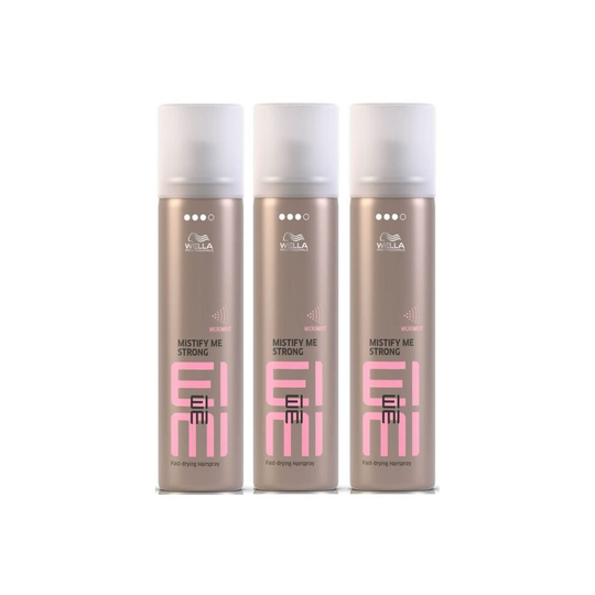 Wella Professionals Mistify Me Strong Hairspray Quick Drying Firm Hold 3x 75mls