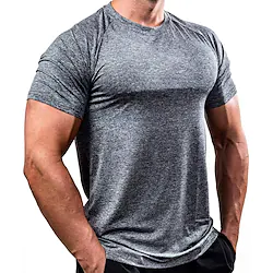 Men's Yoga Top Short Sleeve Tee Tshirt Spandex Breathable Quick Dry Lightweight Yoga Gym Workout Running Sportswear Activewear Black Green Army Green Lightinthebox