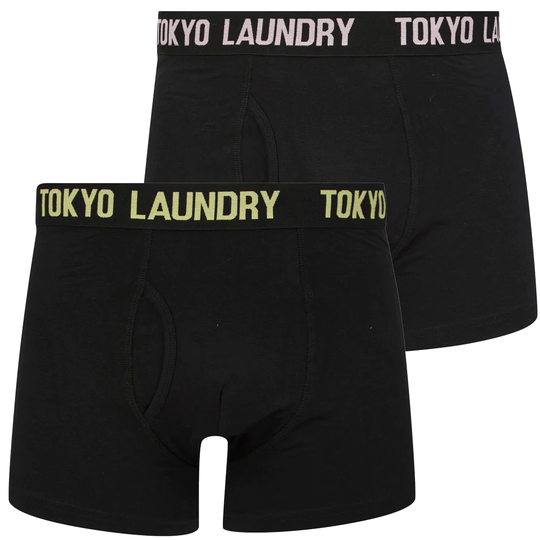 Mens Underwear Spafield (2 Pack) Boxer Shorts Set in Sunshine / Pink Nectar - Tokyo Laundry / S - Tokyo Laundry