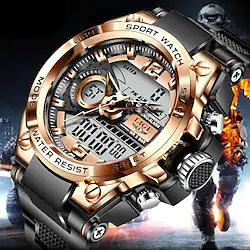 LIGE Digital Watch for Men Analog - Digital Digital Luminous Stylish Waterproof Chronograph Alarm Clock Plastic Plastic Classic Theme Lightinthebox