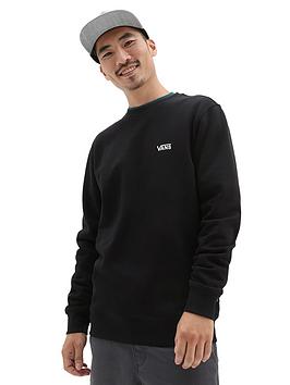 Vans Core Basic Crew Fleece - Black, Black, Size Xs, Men