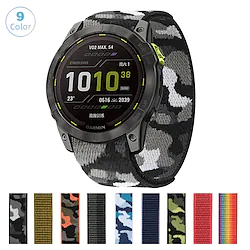 1 pcs Smart Watch Band for Garmin venu 2 Fenix 7/6/5/5 Plus Vivoactive 4 Instinct 2/2 Solar / Solar / Instinct Standard Approach S62 22mm 26mm Nylon Smartwatch Strap Adjustable Stretchy Breathable Lightinthebox