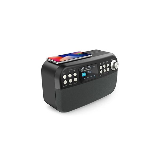 CD Player DAB/DAB+/FM Radio, Home Audio HiFi System with Bluetooth, 10W Fast Wireless Charging, DAB/DAB+ Radio, FM Radio, CD Player, USB MP3 Play