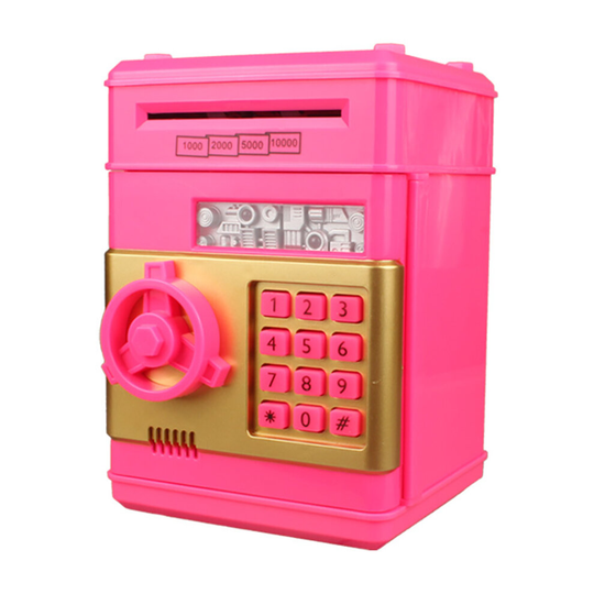 (rose red) Money Box for Kids Ages 3-12,Electronic ATM Money Safe for Kids Money Bank Piggy Bank for Boys Girls ATM Password Money Safe Savings Money