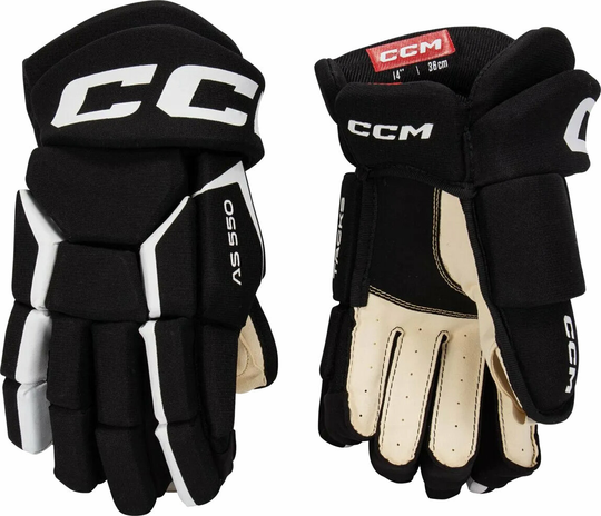 CCM Hockey Gloves Tacks AS 550 SR 14 Black/White