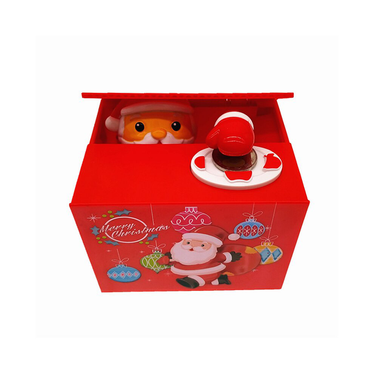 Santa Claus Electric Money Box Piggy Bank Toy With Music