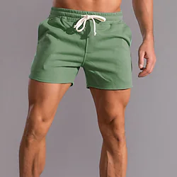 Men Sport Running Shorts Cotton Gym Training Soft Boxer Trunk Sweatpants (Small, Grey) Lightinthebox