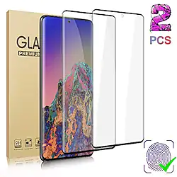 [2PCS] Tempered Glass HD Screen Protector For Galaxy S22 Ultra S21 Plus FE S20 A72 A52 A42 3D Full Coverage Support Fingerprint Unlock Lightinthebox