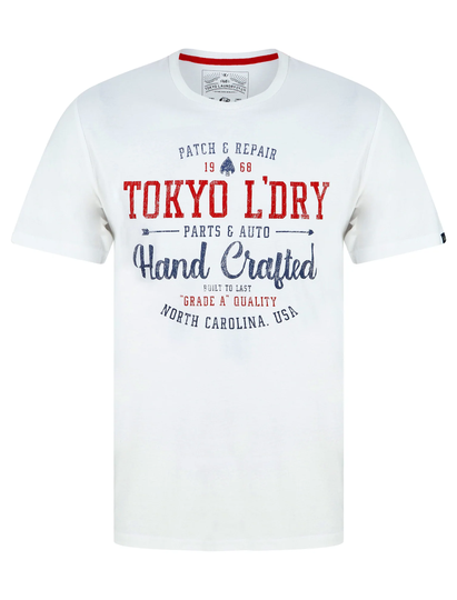T-Shirts Folsom Motif Cotton Jersey T-Shirt in Optic White - Tokyo Laundry / S - Tokyo Laundry
