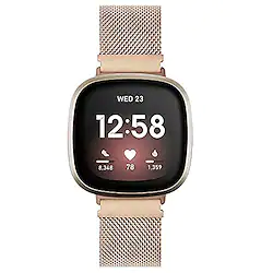 Smart Watch Band for Fitbit Sport Band Metal Band Stainless Steel Solid Colour Replacement Wrist Strap for Fitbit Versa 3 Fitbit Sense Lightinthebox