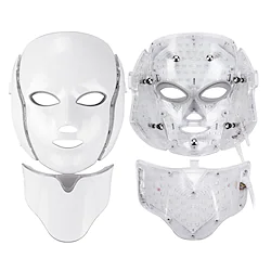 7 Colors Light LED Facial Mask With Neck Skin Rejuvenation Face Care Treatment Beauty Anti Acne Therapy Whitening Lightinthebox