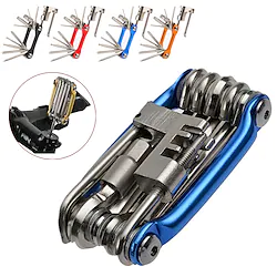 12 in 1 Multi-Function Bike Cycling Repair Tool Kit - Slotted Screwdriver, Phillips Screwdriver, Hex Key Wrench, Universal Chain Breaker, spoke wrench, with 1 pcs Bicycle Tire Pry Bars Lightinthebox