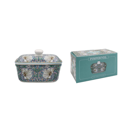 William Morris Pimpernel Butter Dish by Lesser & Pavey