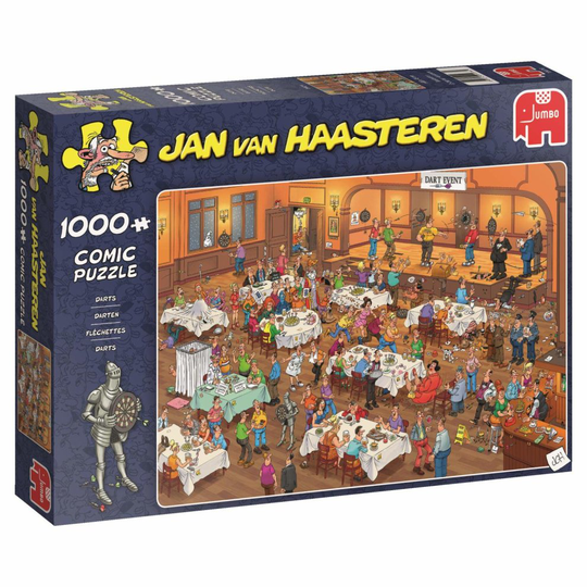 Jumbo 19076 Jan Van Haasteren-Darts 1000 Piece Jigsaw Puzzle, Multi