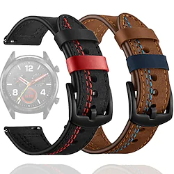 22mm Smartwatch Band for Huawei Watch GT 3 2 Pro/GT 2e/GT3 46mm/GT2 46mm/GT Active Quick Release Replacement Straps Genuine Leather Bracelet Wristband Accessory Band for Huawei WATCH 3/3pro/GTR 4 Lightinthebox
