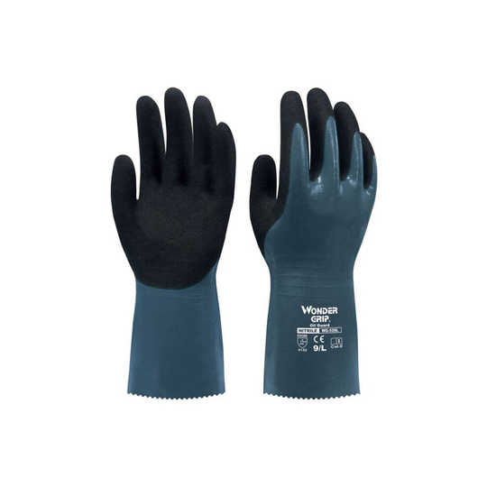 (Medium) Wonder Grip Oil Guard Gloves - Triple Nitrile Coating