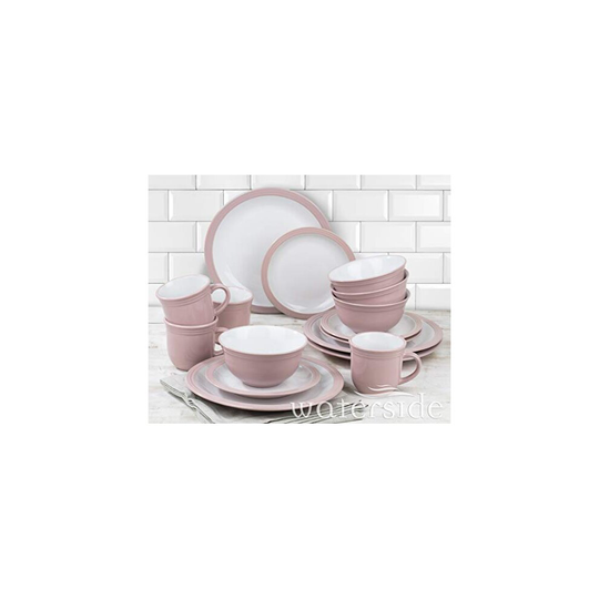 Waterside Fine China 16 Piece Pink Camden Dinner Set