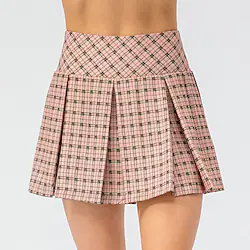 YUERLIAN Women's Tennis Skirts Golf Skirts Pleated Skirts With Pockets Quick Dry Moisture Wicking Skirt With Inner Shorts High Waisted Plaid Summer Gym Workout Tennis Golf / Lightweight Lightinthebox