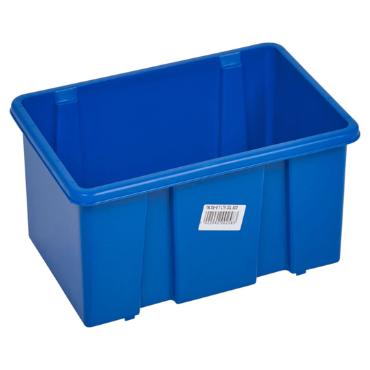 (5 Blue boxes, 7 Litre) Coloured Plastic Storage Box Stackable Container