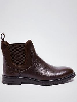 Pod Chester Leather Boots - Brown