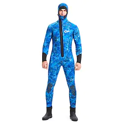 YON SUB Men's Women's Full Wetsuit 5mm SCR Neoprene Diving Suit Thermal Warm UPF50 Anatomic Design High Elasticity Long Sleeve Front Zip Knee Pads - Swimming Diving Surfing Scuba Camo / Camouflage Lightinthebox