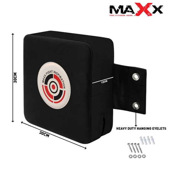 (BLACK / WHITE) Boxing Wall Mount Striking Punch Bag punch pad Wall Punchbag UFC Pads 31X 11 cm