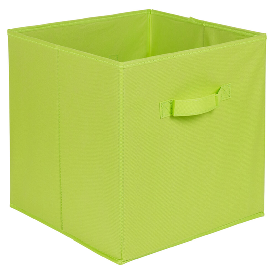 (Green, 4) 1,4, 6 pcs Foldable Fabric Storage Box Cubes Set